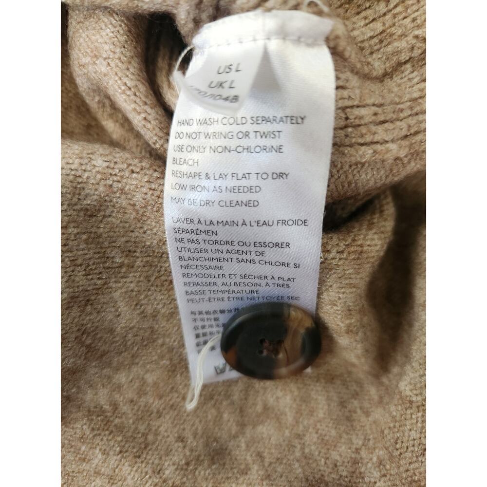 Anthropologie Margarita Tunic sweater sz L Button Heathered brown boho career - Picture 9 of 12